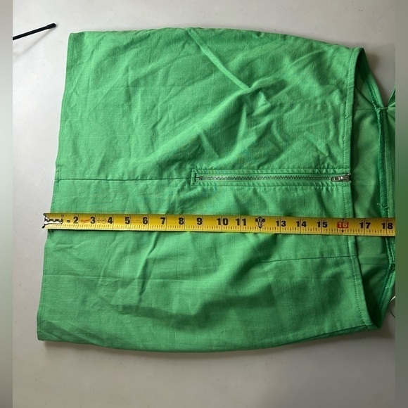 Sky To Moon Green Linen Look Cut Out Lined Bodycon Dress Size Large NWT - Picture 8 of 8